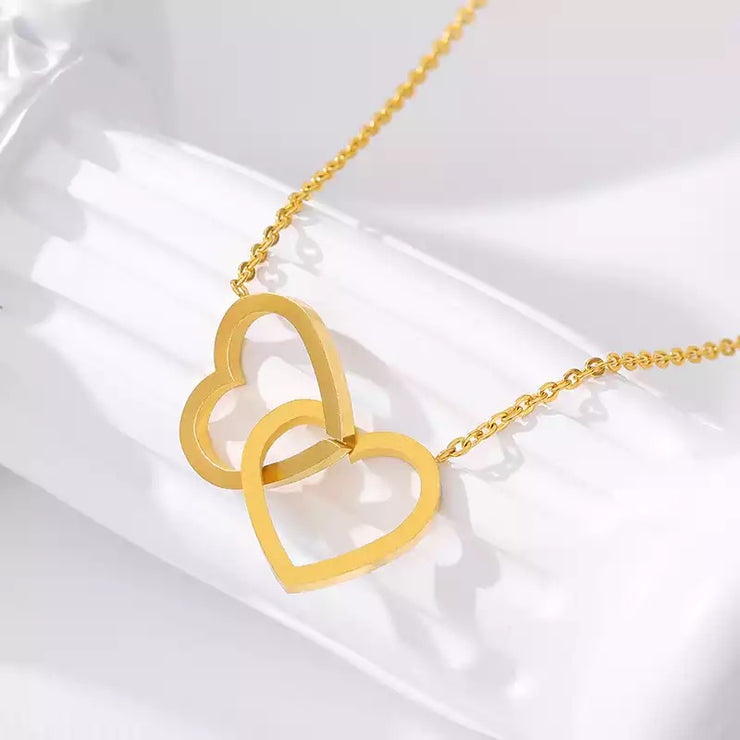 DOUBLE HEART NECKLACE