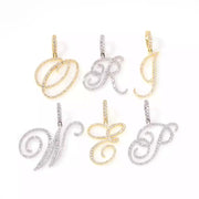 ICY SCRIPT INITIAL NECKLACE