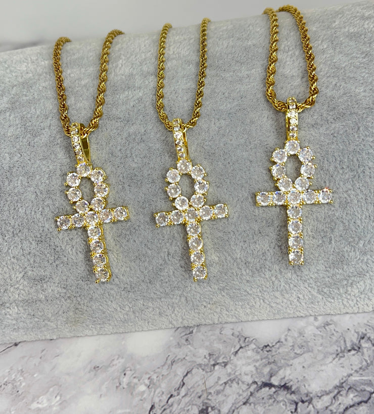 ICY ANKH NECKLACE
