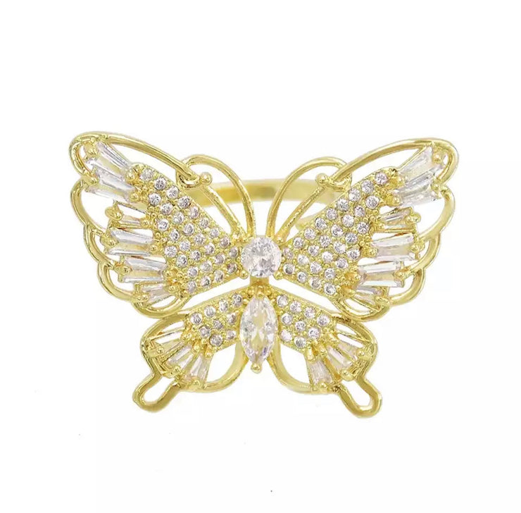 SPARKLING BUTTERFLY RING