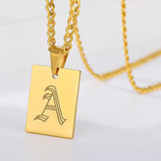 OLD ENGLISH INITIAL NECKLACE