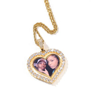 DOUBLE-SIDED HEART PHOTO NECKLACE