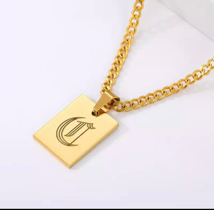 OLD ENGLISH INITIAL NECKLACE