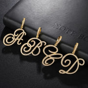 ICY SCRIPT INITIAL NECKLACE