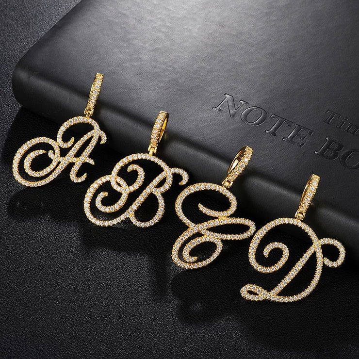 ICY SCRIPT INITIAL NECKLACE