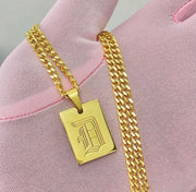 OLD ENGLISH INITIAL NECKLACE
